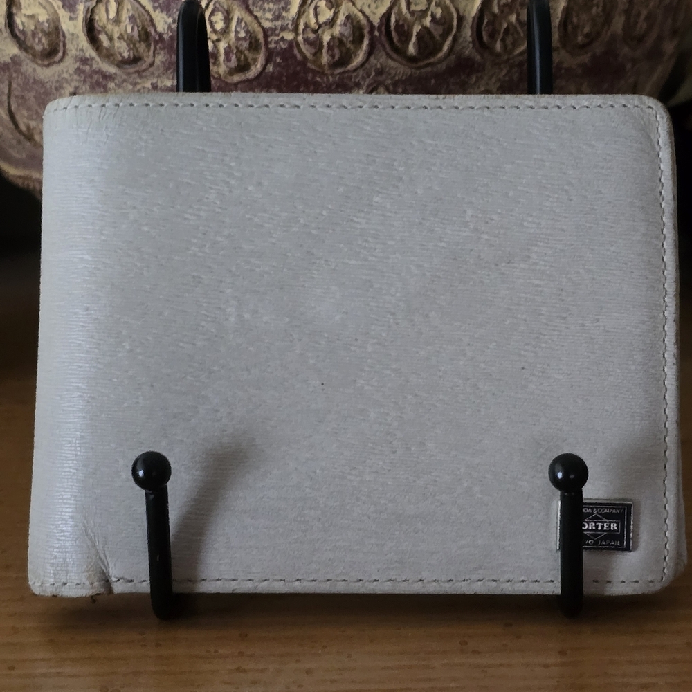 Yoshida & Co Porter Bifold mens Wallet. Light taupe EUC